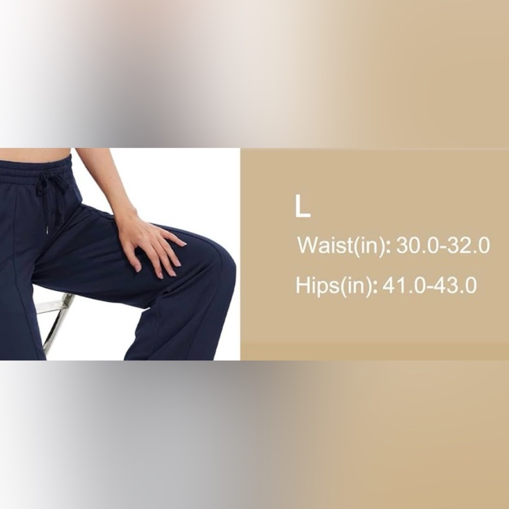 Wide-Leg Black Track Pants with White Side Stripes - Picture 7 of 7